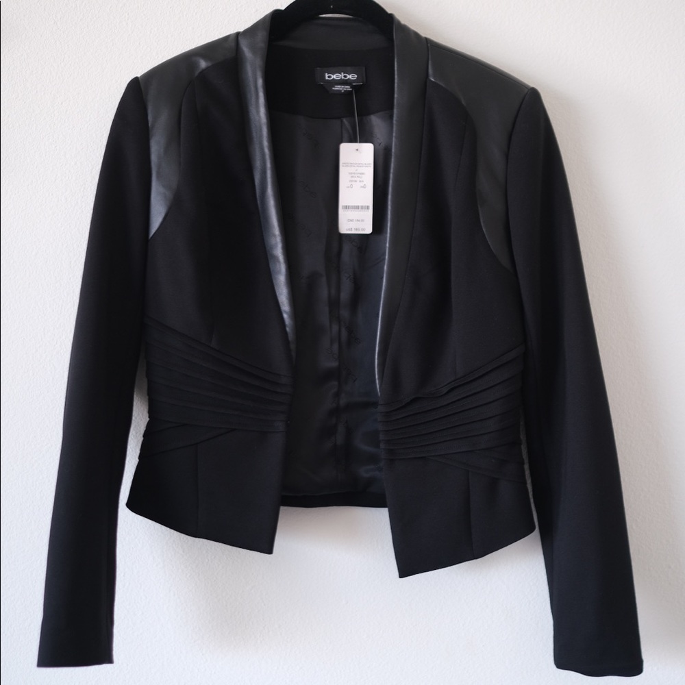 Bebe Kirstie Pintuck Detail Blazer, size 0, NWT